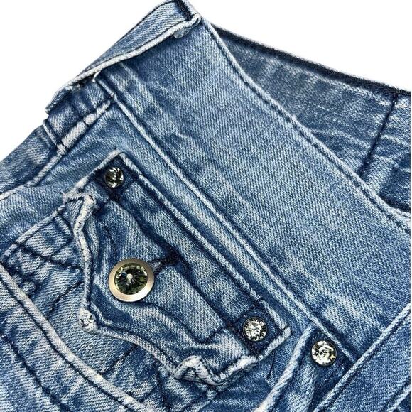 True Religion Y2K Distressed Custom Swarovski Bootcut Jeans - Picture 6 of 6